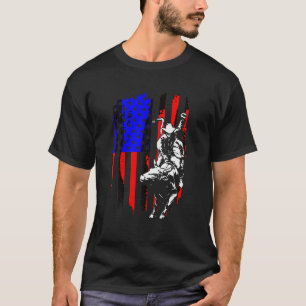T-shirt Cool American Rodeo Bull Rider Design Hommes Femme