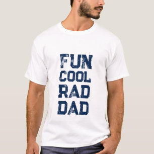 T-shirt Cool amusant rad dad navy bleu grunge texte en dét