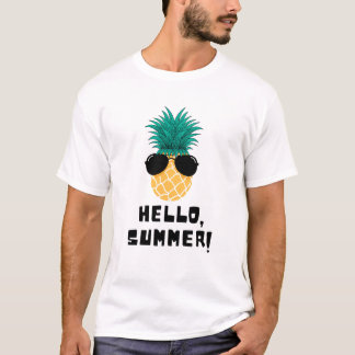 T-shirt Cool Ananas Bonjour Art d'été