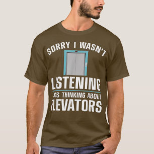T-shirt Cool Ascenseur Art Hommes femmes Inspecteur mécani