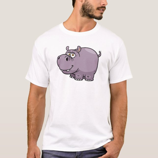 T-shirt cool avec design original drôle hippo (Devant)