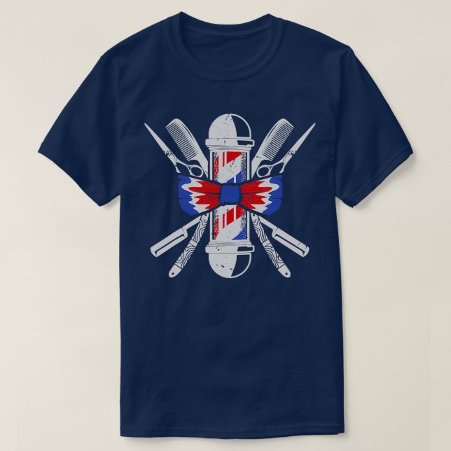 T-shirt Cool Barber Barber Poteau Barbier Barbier (Design devant)