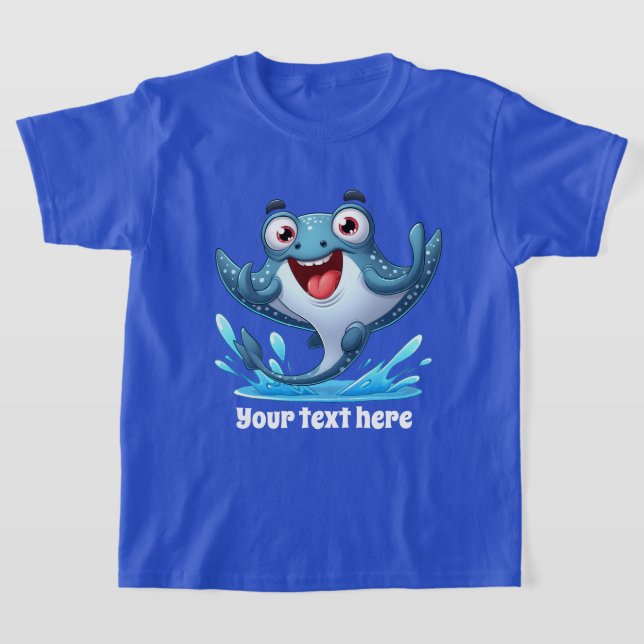 T-shirt Cool Beach ajouter texte unisex enfants stingray (Poser)