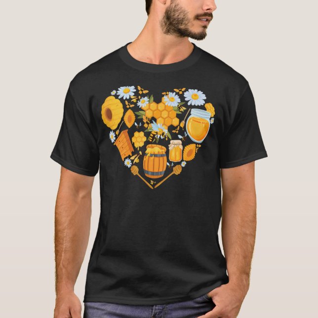 T-shirt Cool Bee Hommes Femmes Apiculture Beehive Honeybee (Devant)