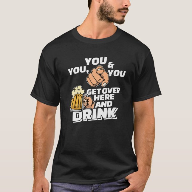 T-shirt Cool Beer Boire Party Drunk Statement Festival (Devant)