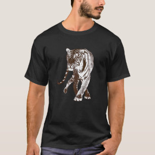 T-shirt Cool Big Wild Cat Tiger Marcher Stalking Prey Wild