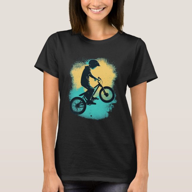 T-shirt Cool Biker Kid for Cycling (Devant)