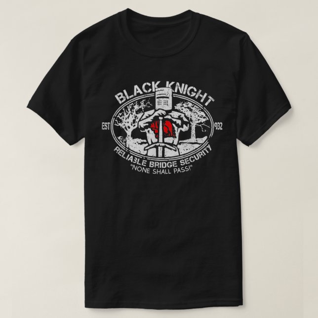 T-shirt Cool Black Knight Bridge Sécurité (Design devant)