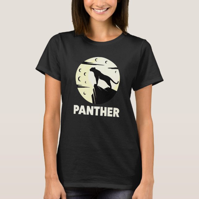 T-shirt Cool Black Wild Legend Panther Novelty Graphic Coo (Devant)