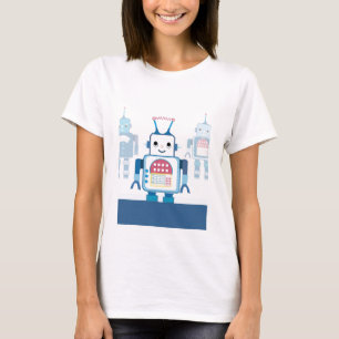 T-shirt Cool Blue Robot Cadeaux Nouveautés