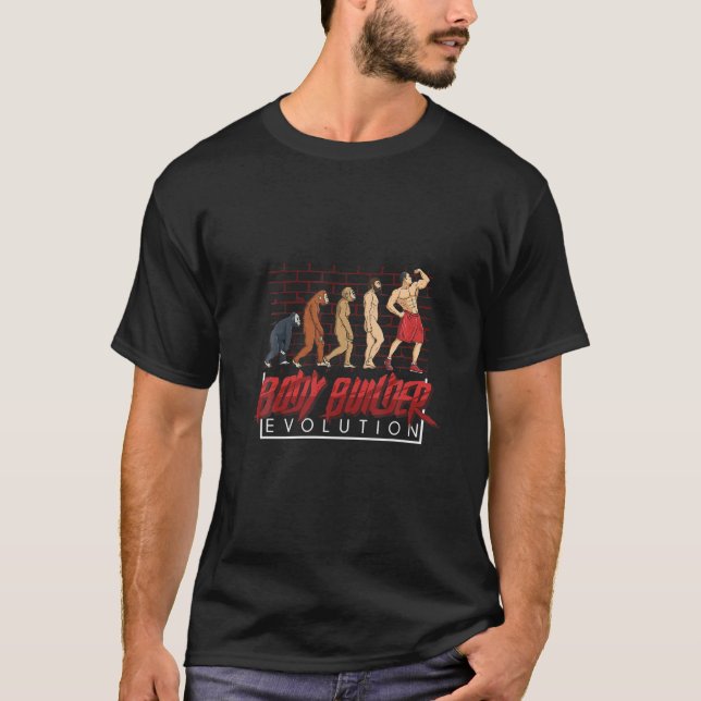 T-shirt Cool Bodybuilder Evolution Bodybuilding Amour (Devant)