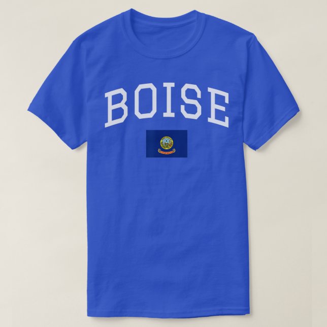 T-shirt Cool Boise Texte Indicateur D'État Idaho (Design devant)