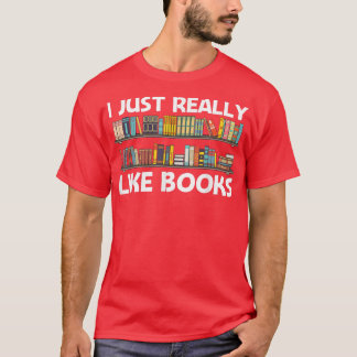 T-shirt Cool Book Design For Men Women Bookworm Reading Bo