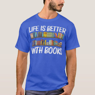 T-shirt Cool Book Design For Men Women Bookworm Reading Bo