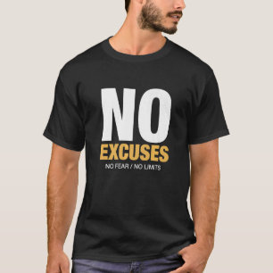 T-shirt Cool Boss No Excuses No Fear No Limits Illustratio