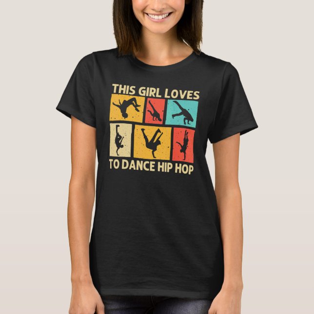 T-shirt Cool Breakdancing For Girls Kids Hip Hop Dance Bre (Devant)