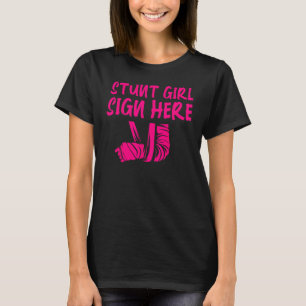 T-shirt Cool Broken Arm Cadeau Pour Femmes Drôle Stunt Gir