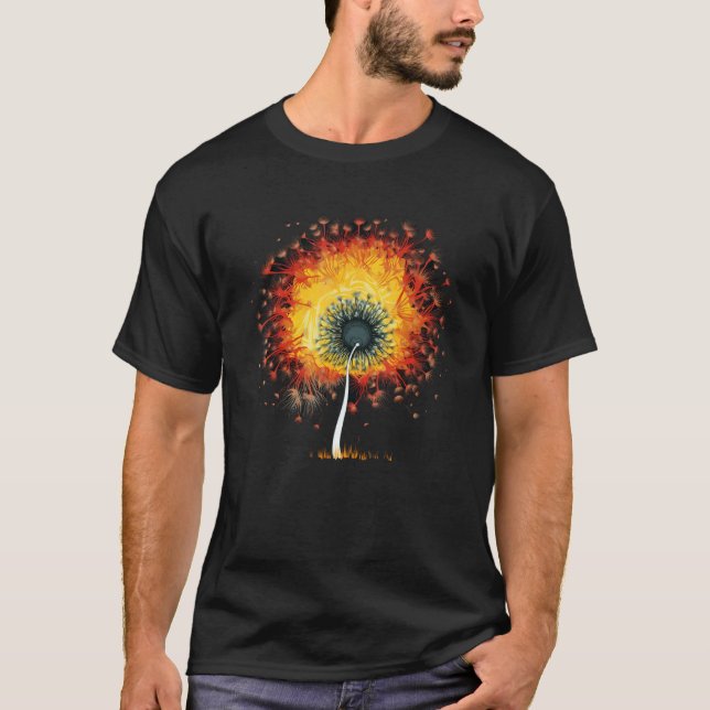 T-shirt Cool burning Dandelion Flower (Devant)