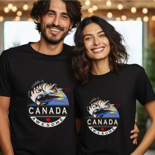 T-shirt Cool Canada Awesen Plein Air Pêche Crest