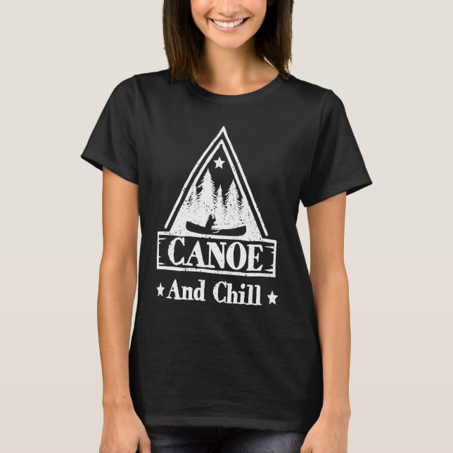 T-shirt Cool Canoe And Chill Rusty Forest Canoe (Devant)