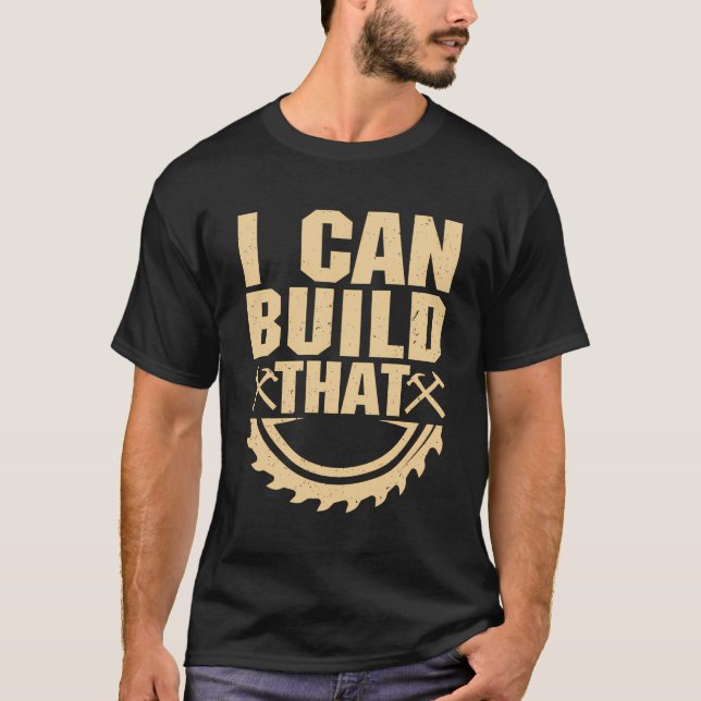 T-shirt Cool Carpentier Pour Hommes Père Carpères Woodwork (Devant)