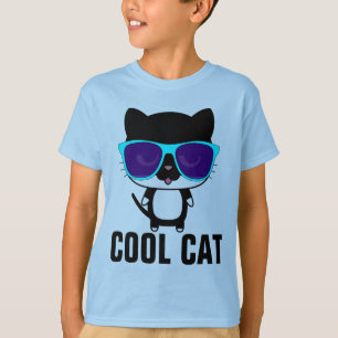 T-shirt COOL CAT Funny Enfants Garçons T-shirts, Lunettes 