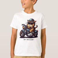 Cool Cat Riding Motorcycle Êtes-vous prêt
