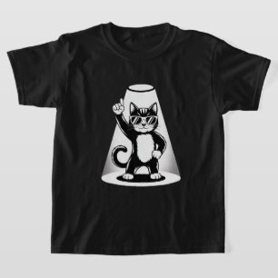T-shirt Cool Cat Rock Dancer Tee Drôle animal musique ca