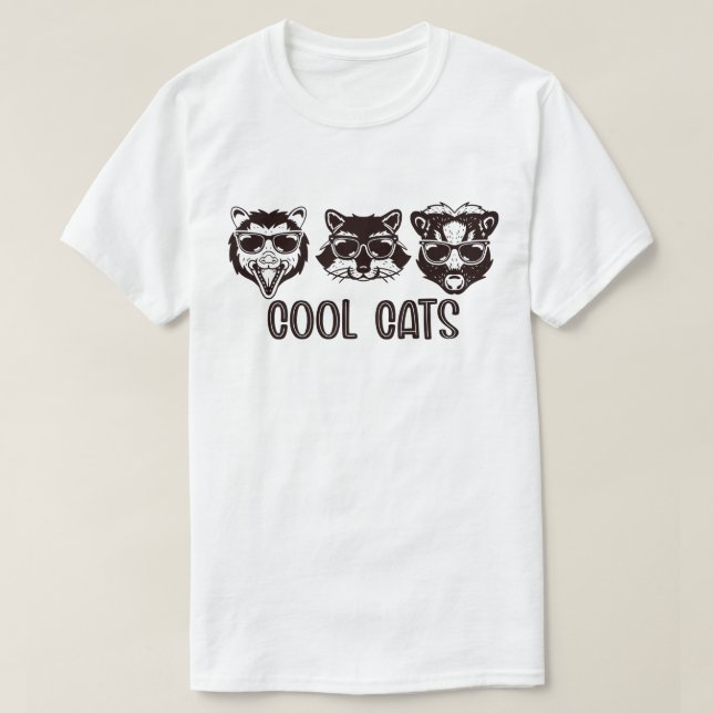 T-shirt Cool Cats (Dark) (Design devant)