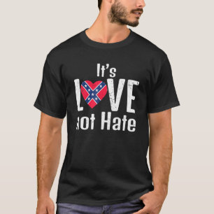 T-shirt Cool C'est Amour Pas Haine Histoire du Drapeau Amé
