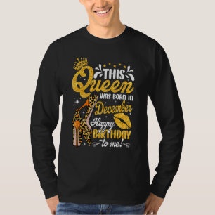 T-shirt Cool Cette Reine Est Née En Décembre Leopard High