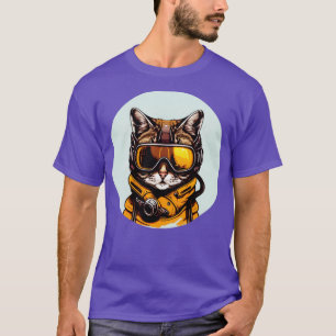 T-shirt Cool Chat Ski Googles Cadeaux pour Amoureux de les