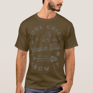 T-shirt Cool Chick Garden Club Rebellière Gardener Retro G