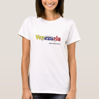 T-shirt cool country flag customize women's Venezuelan 3