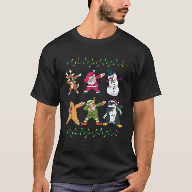 T-shirt Cool Dabbing Festive Designs X Mas (Devant)
