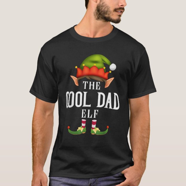 T-shirt Cool dad Elf Group Funny Christmas Pajama Party (Devant)