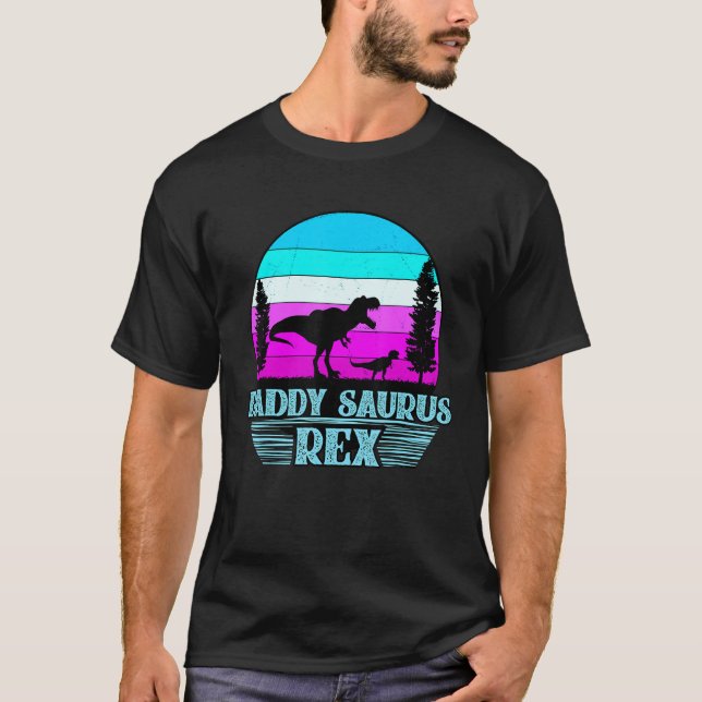 T-shirt Cool Daddy Saurus Rex Dinosaur Hommes Fête des pèr (Devant)