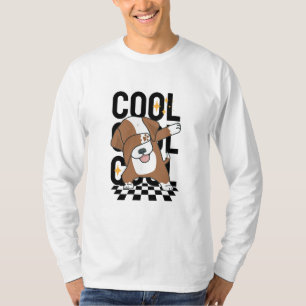 T-shirt Cool dansant Chiot Long Manche