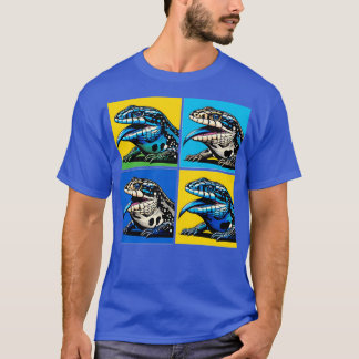 T-shirt Cool d'art de la langue bleue