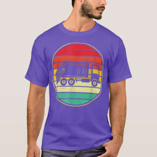 T-shirt Cool de camion à ordures rétro