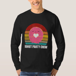 T-shirt Cool de l'équipage de la fête des beignes Doughnut