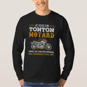 T-shirt Cool de moto Mens Uncle Tonton Biker