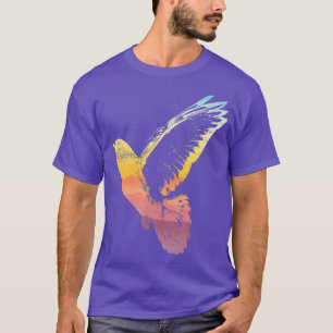 T-shirt Cool de silhouette vectorielle d'oiseau Pigeon