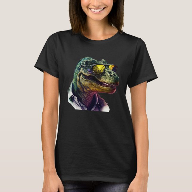 T-shirt Cool  dinosaur Tyrannosaurus Rex (Devant)