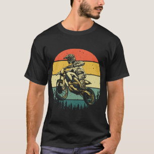 T-shirt Cool Dirt Vélo Art Hommes Femmes Motocross Vintage