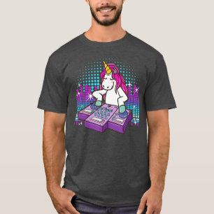 T-shirt Cool DJ Shirt Unicorn Shirts DJ Tourne-disque Shir