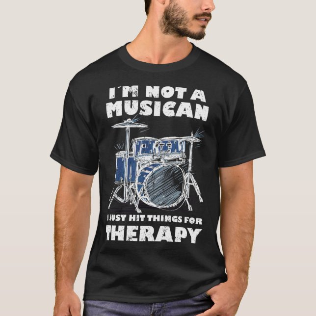 T-shirt Cool Drummer Enough silence For A Percussionist An (Devant)