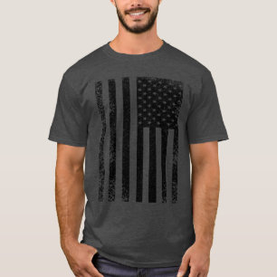 T-shirt Cool du drapeau noir et blanc américain