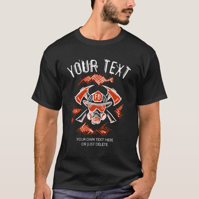 T-shirt Cool du service des incendies de pompiers Modèle d (Devant)