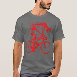T-shirt Cool éffrayant Flaming Ghost Biker hommes femmes H